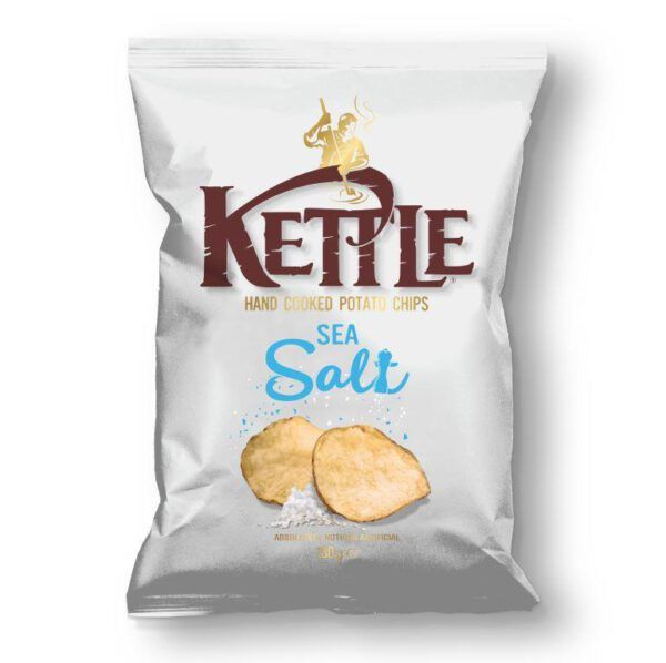 Hand cooked potato chips sea salt 130gr.