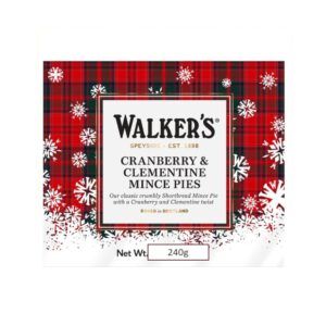 Walkers Festive pies cranberry en clementine 4 stuks 180gr